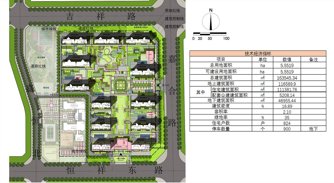 总建筑面积163545.34㎡,济宁经济开发区吉祥欣苑项目规划获批前公告