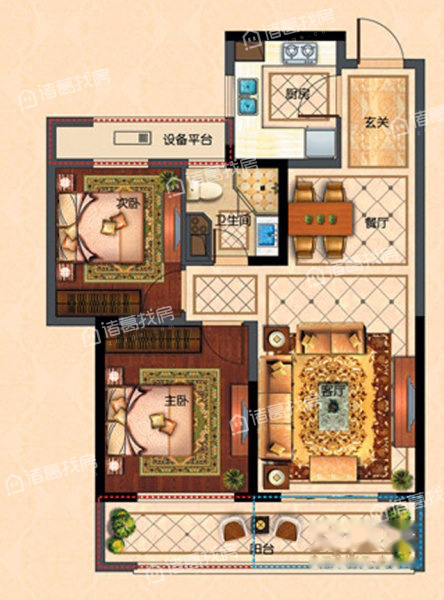 峙山庄园87.00㎡2室2厅1卫约87万元/套起-宁波诸葛找房网