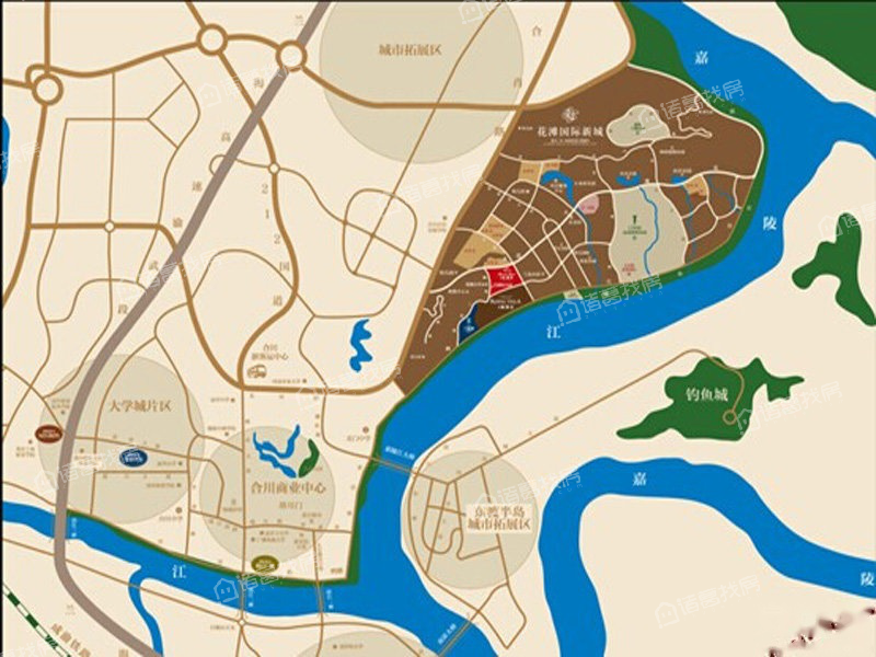 合川花滩地图图片