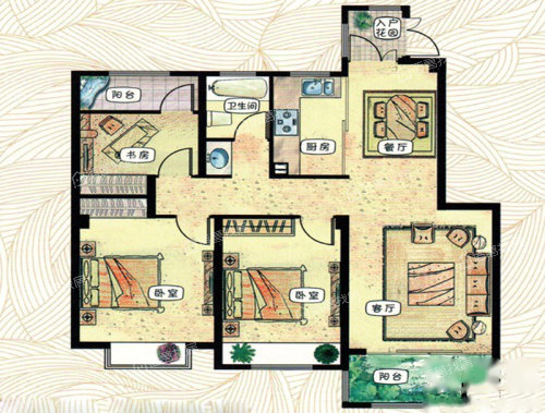 在售3室2廳1衛 建面99㎡ 朝向北 約79萬元/套