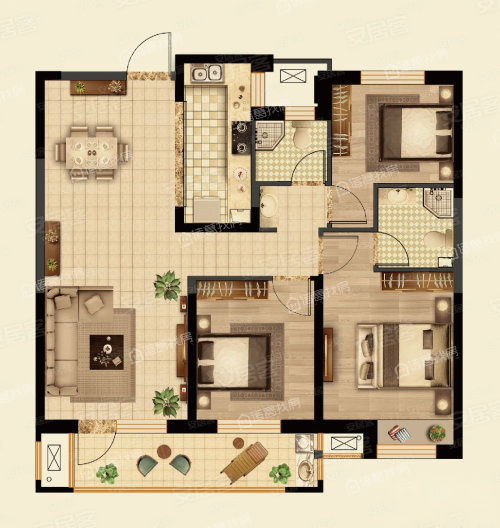 华都61国滨府109.00㎡3室2厅2卫约82万元/套起-济宁诸葛找房网