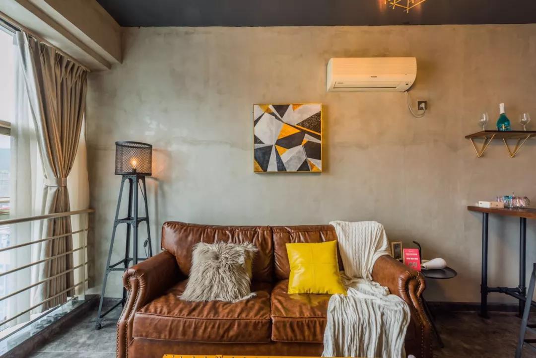 43㎡水泥工业风格装修效果图,民宿最爱风格!