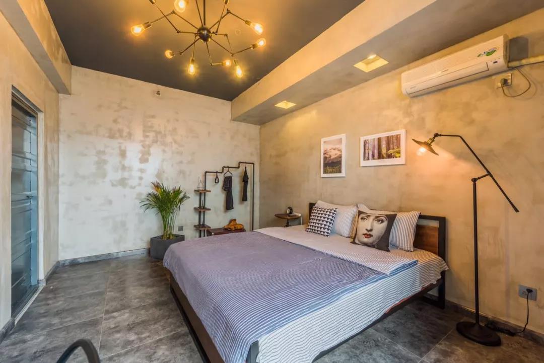 43㎡水泥工业风格装修效果图,民宿最爱风格!