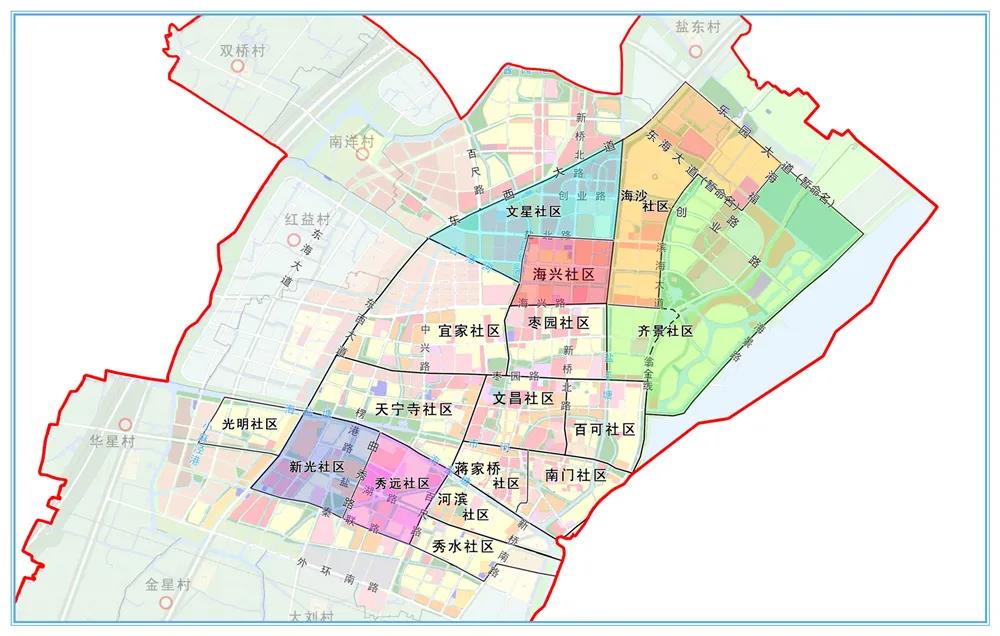 海盐武原街道社区划分图片