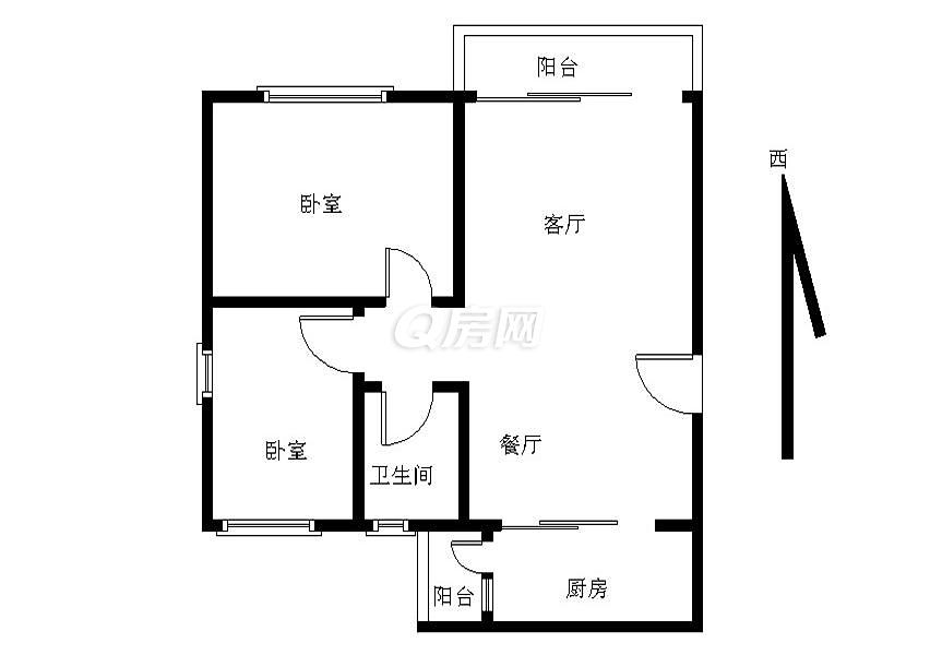 整租 涛景花园普通装修2室2厅1卫