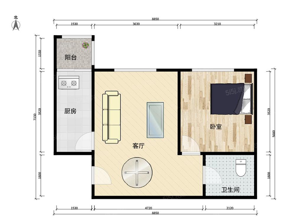 小街之春 1室1廳 230萬