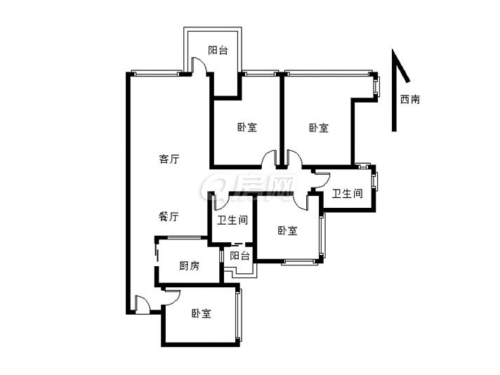 珑门名苑 4室2厅1卫 豪华装修